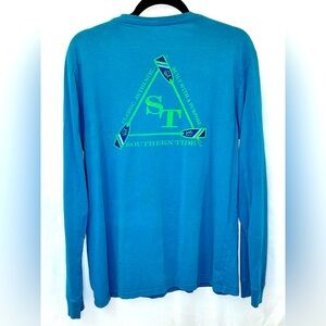 Southern Tide Men's Blue Long Sleeve Shirt